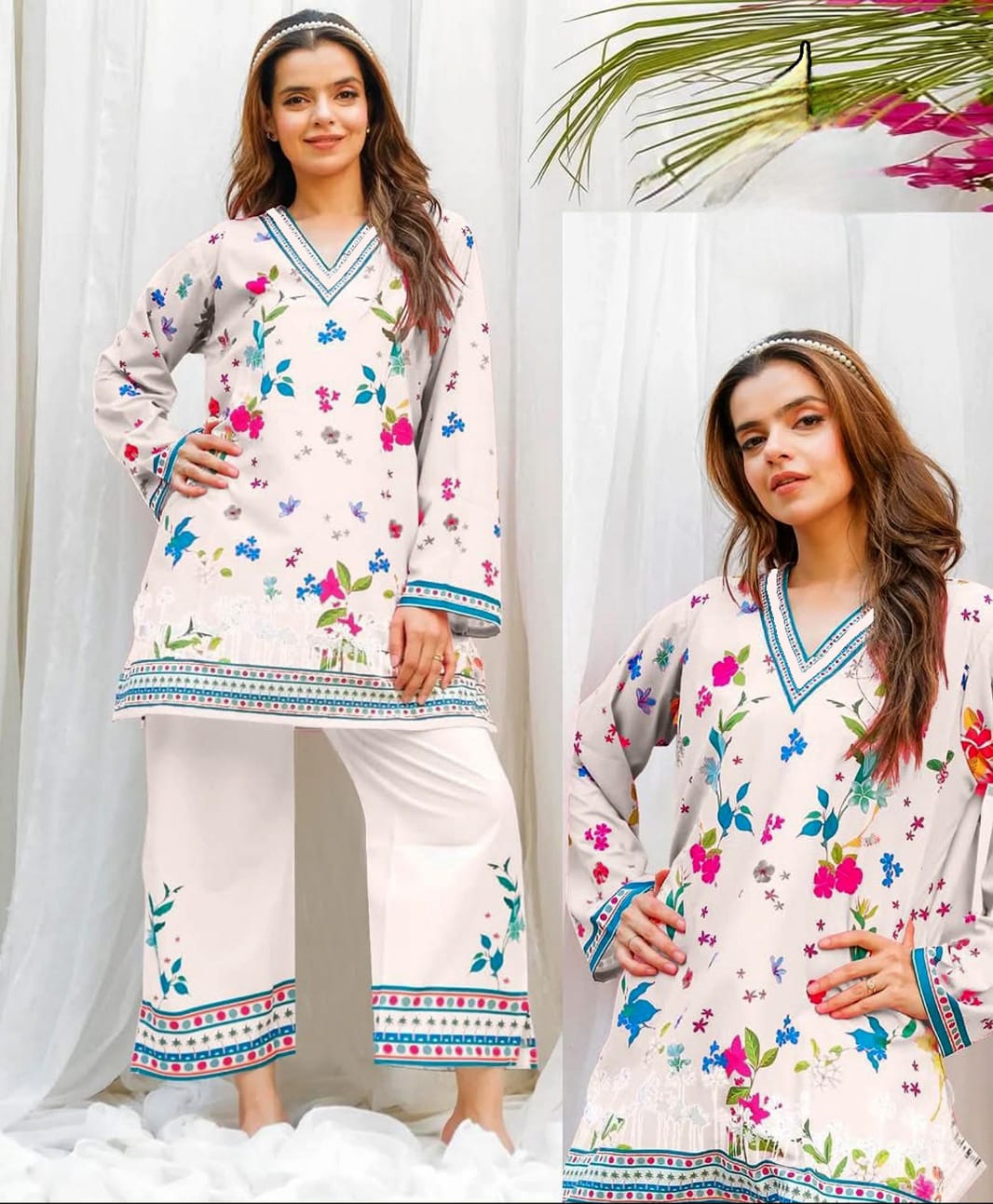 Most Trending Digital Printed Swiss Lawn Co-Ord Set (2 Peace)