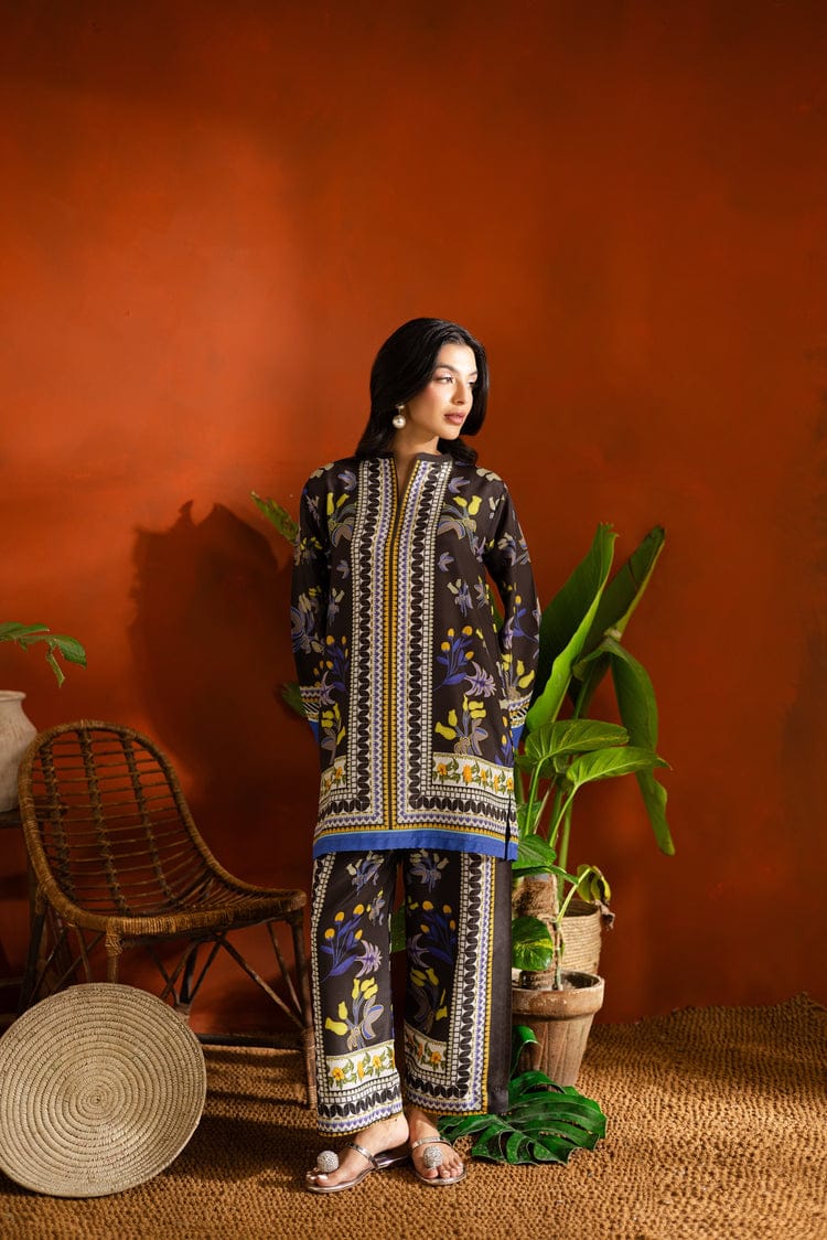 Front & Back Printed Shirt with Printed Flapper – 2-Piece Co-Ord Set
