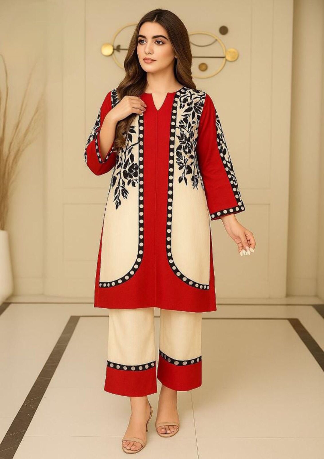 Luxury Digital Printed Swiss Lawn Co-Ord Set
