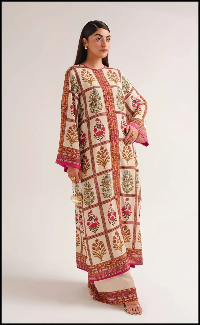 Full Printed 3-Piece Elegant Dress – Swiss Lawn Luxury Wear