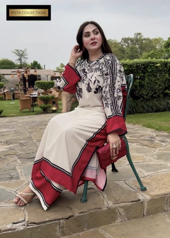 Luxury Long Baggy Digital Printed 3-Piece Suit
