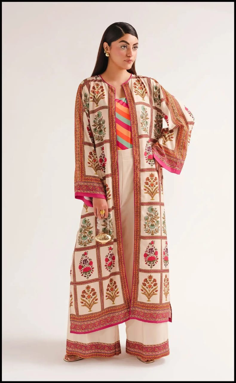 Full Printed 3-Piece Elegant Dress – Swiss Lawn Luxury Wear