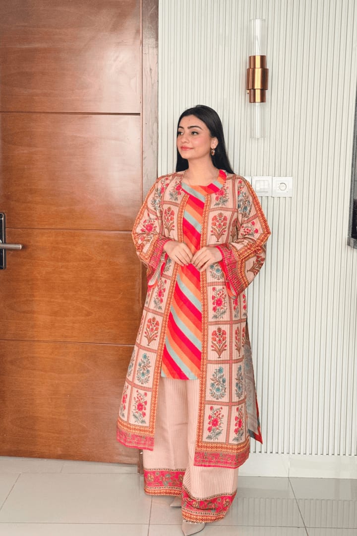 Full Printed 3-Piece Elegant Dress – Swiss Lawn Luxury Wear