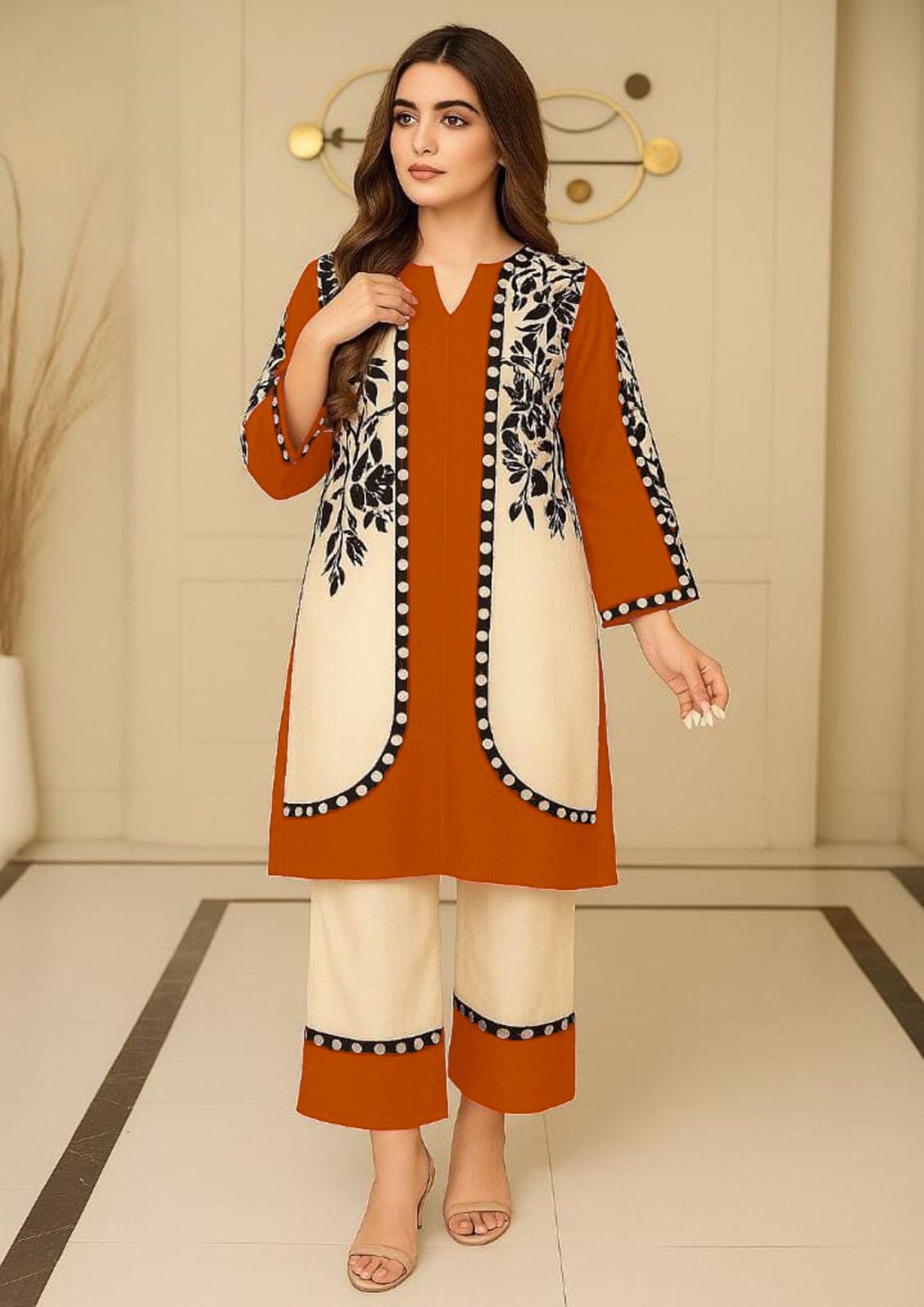 Luxury Digital Printed Swiss Lawn Co-Ord Set