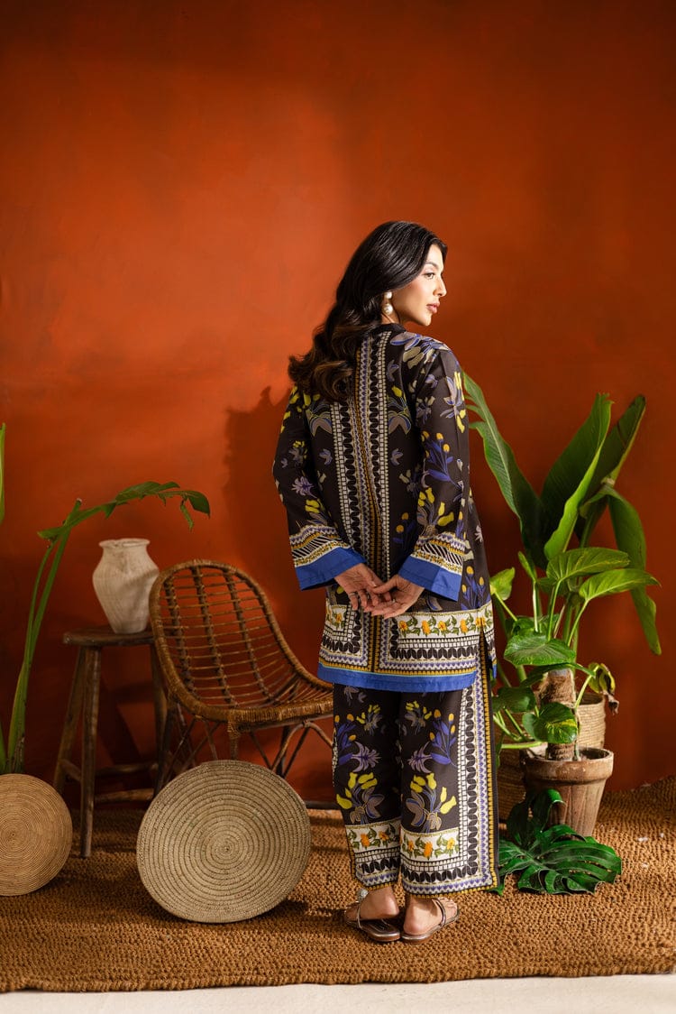 Front & Back Printed Shirt with Printed Flapper – 2-Piece Co-Ord Set