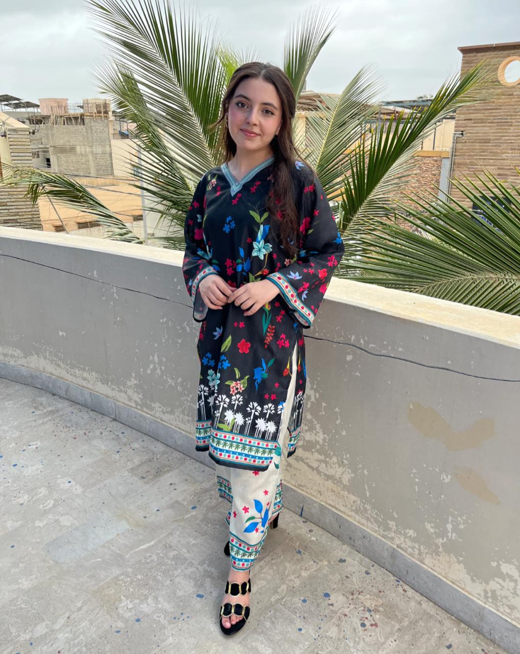 Most Trending Digital Printed Swiss Lawn Co-Ord Set (2 Peace)