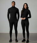 Black Unisex High Neck & Leggings 2-Piece Set – Stretchable Lycra
