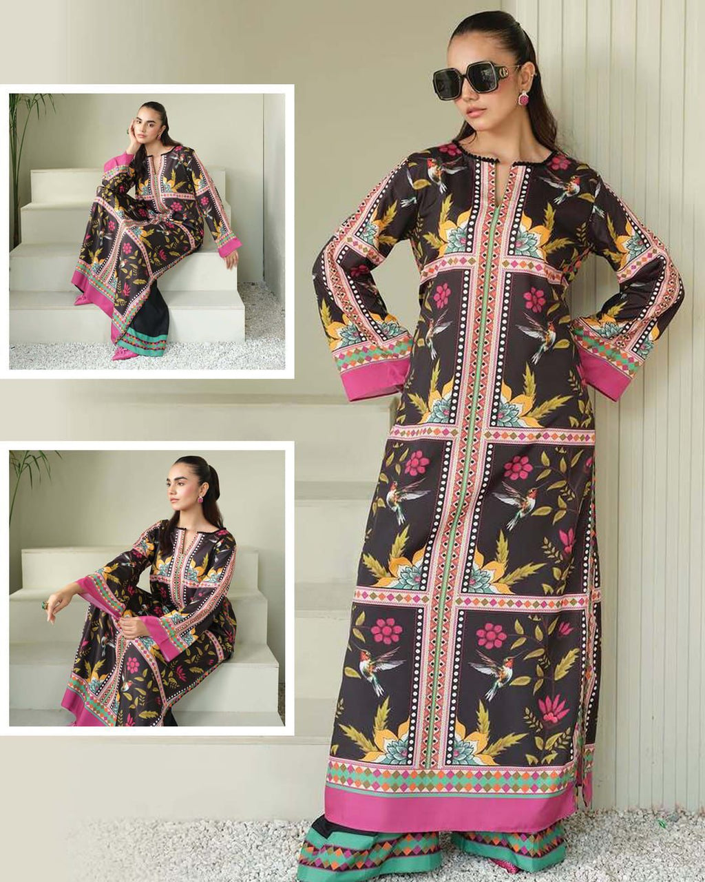 Digital Boxes Printed Swiss Lawn Co-Ord Set (2-Piece)