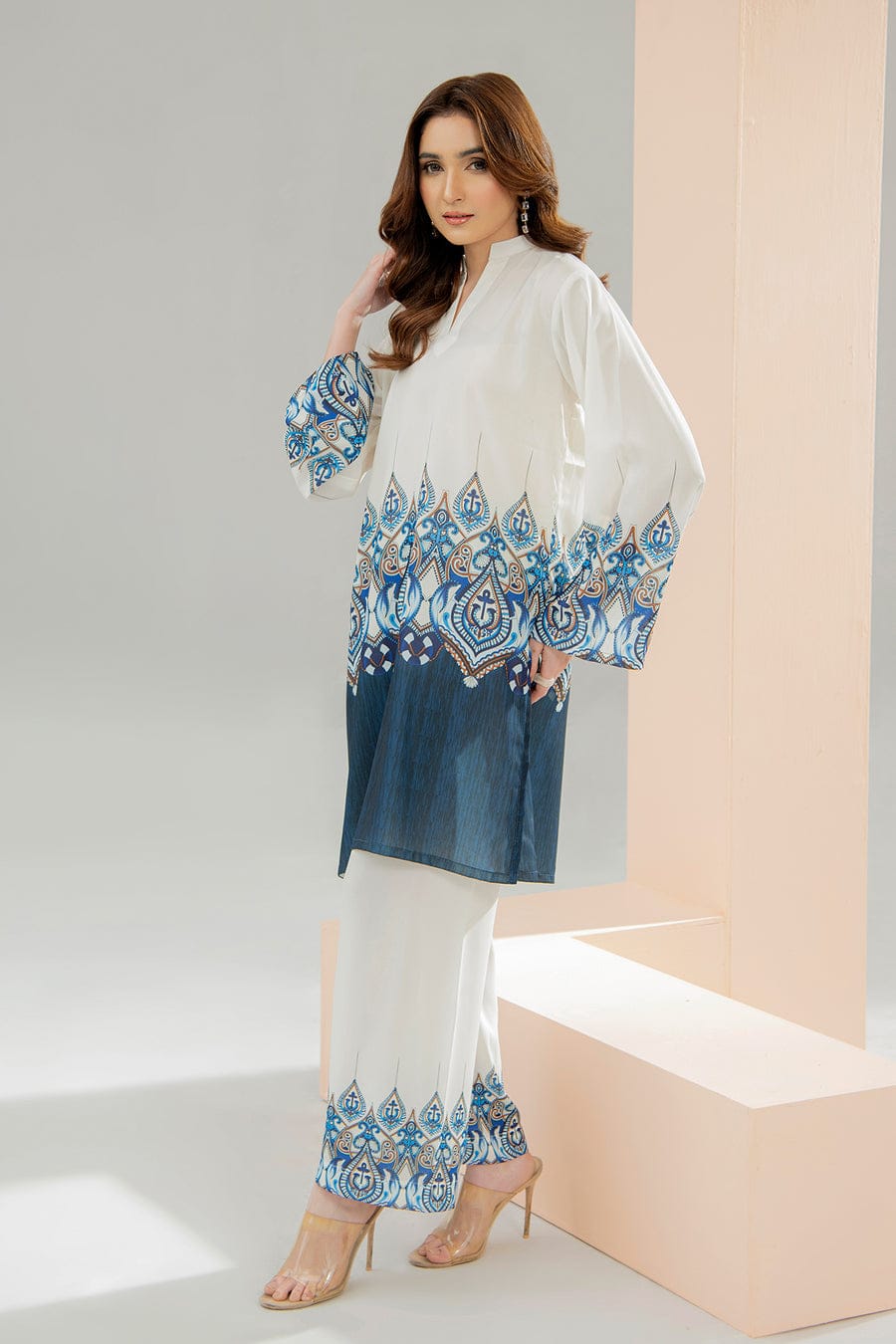 Elegant Digital Printed Swiss Lawn Co-Ord Set (2-Piece)