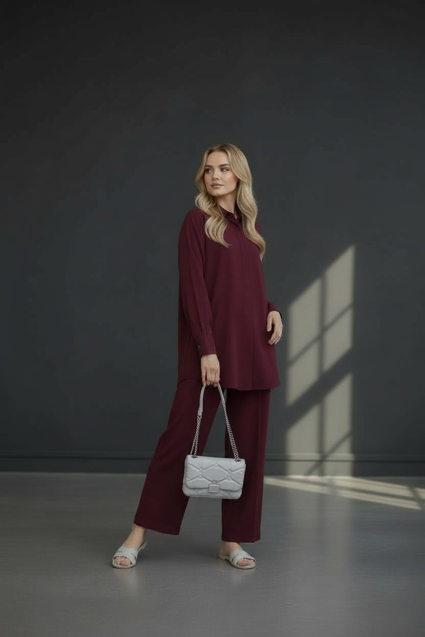 Plain Premium Georgette 2-Piece – Titch Button Shirt & Trouser