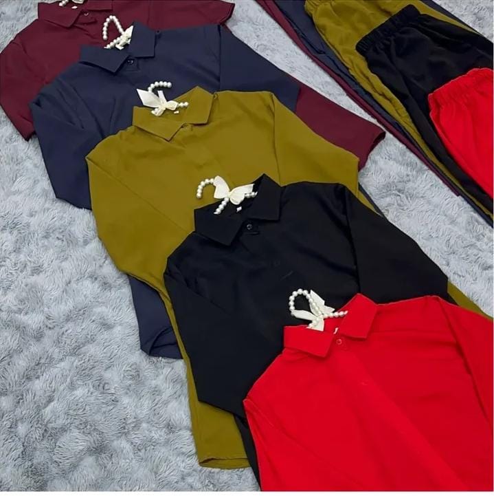 Plain Premium Georgette 2-Piece – Titch Button Shirt & Trouser