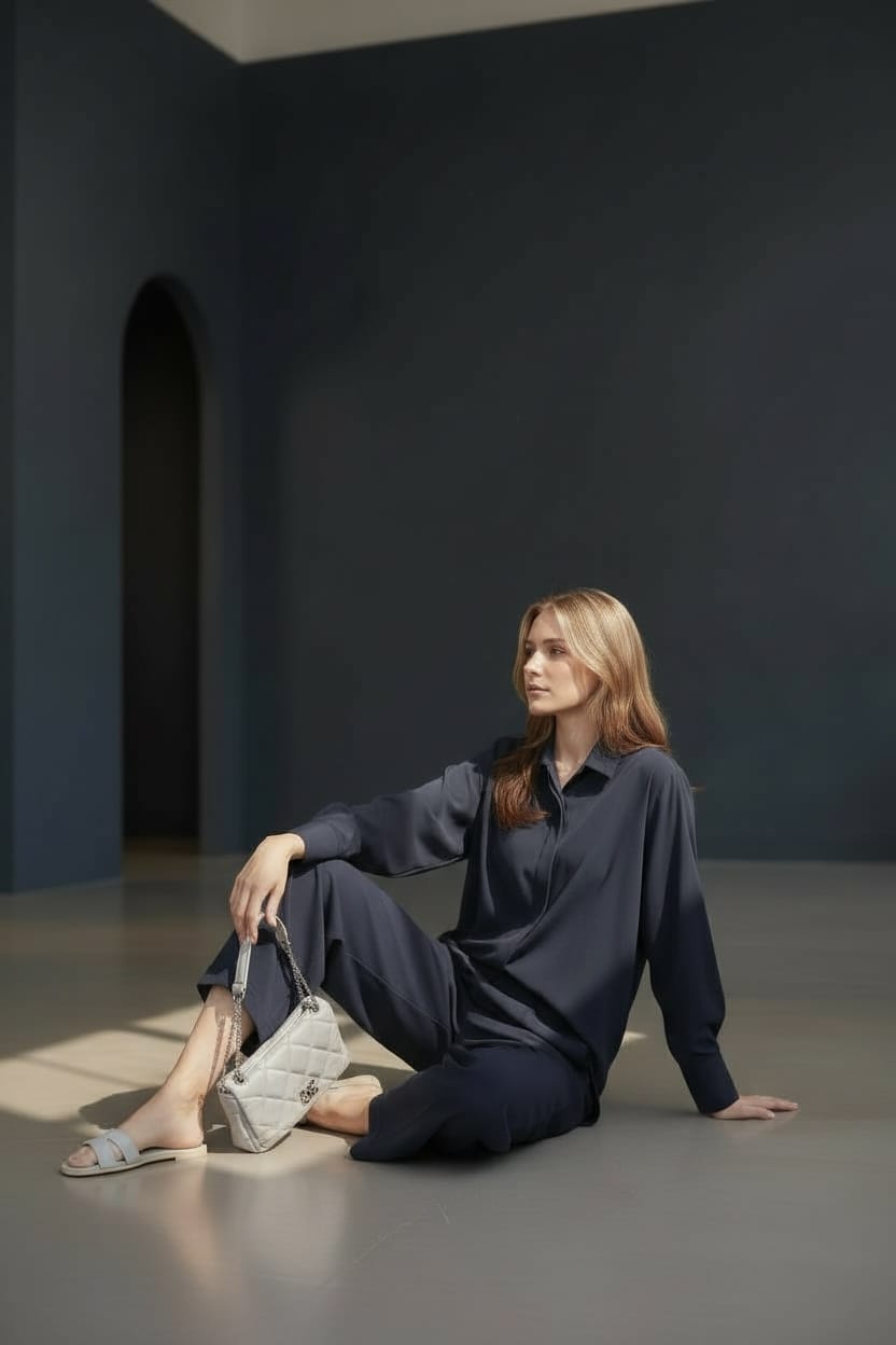 Plain Premium Georgette 2-Piece – Titch Button Shirt & Trouser