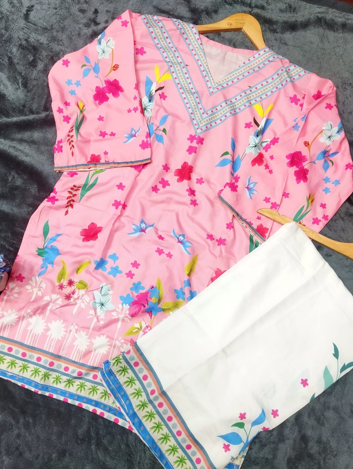 Most Trending Digital Printed Swiss Lawn Co-Ord Set (2 Peace)