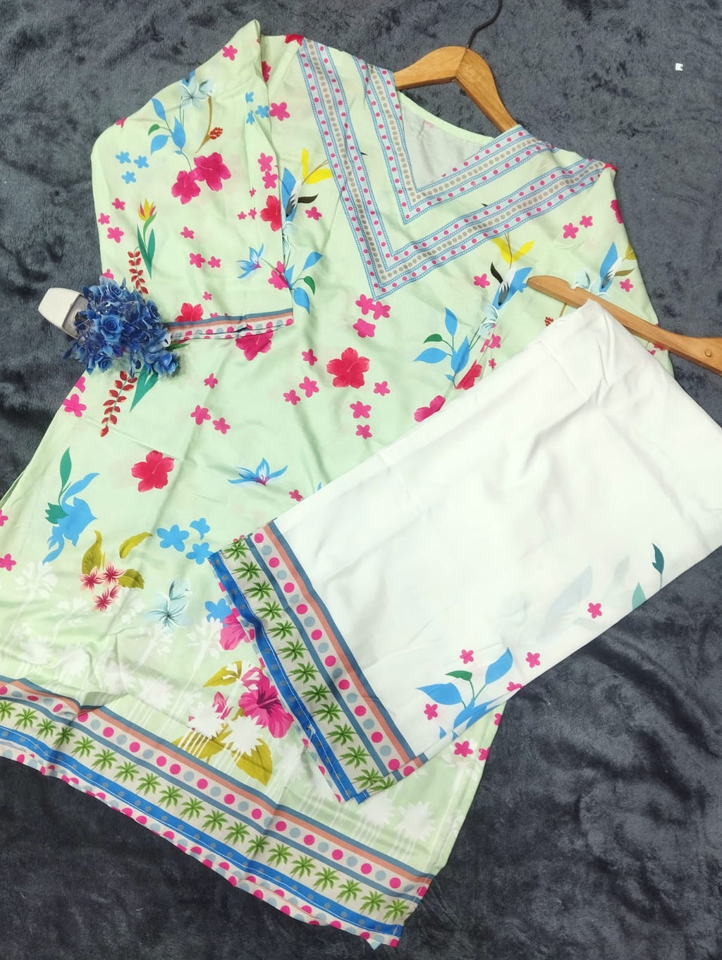 Most Trending Digital Printed Swiss Lawn Co-Ord Set (2 Peace)