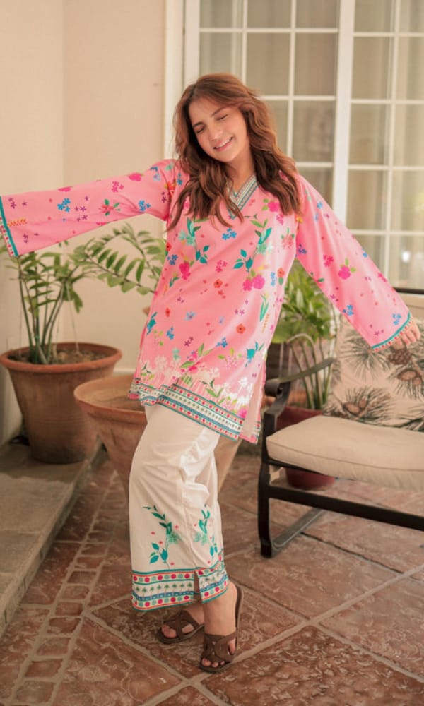 Most Trending Digital Printed Swiss Lawn Co-Ord Set (2 Peace)