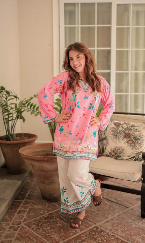 Most Trending Digital Printed Swiss Lawn Co-Ord Set (2 Peace)