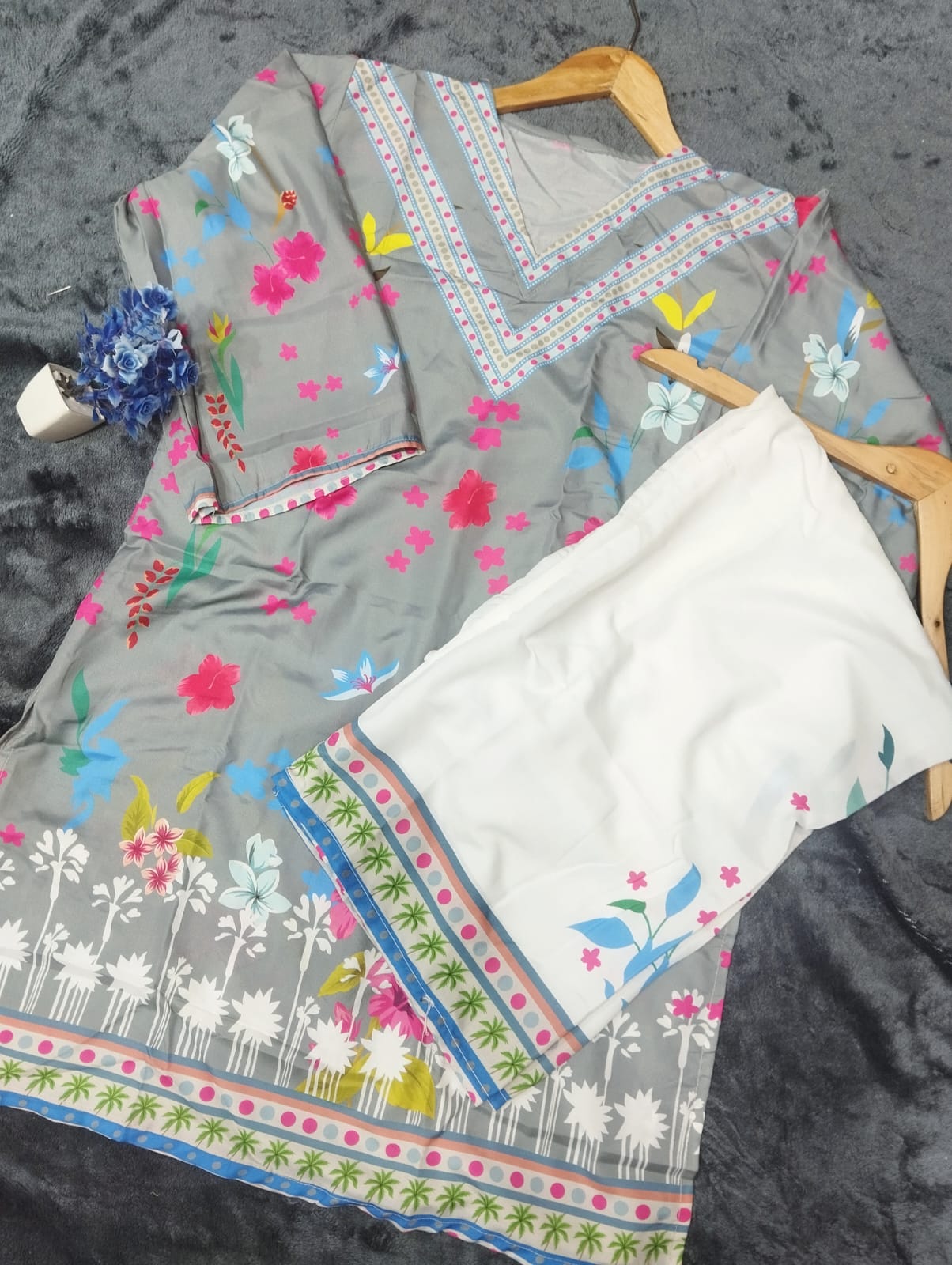 Most Trending Digital Printed Swiss Lawn Co-Ord Set (2 Peace)