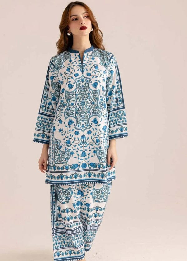 Luxury Digital Printed Swiss Lawn Co-Ord Set