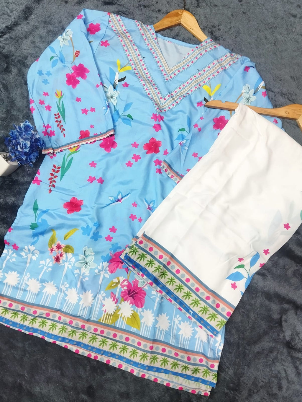 Most Trending Digital Printed Swiss Lawn Co-Ord Set (2 Peace)