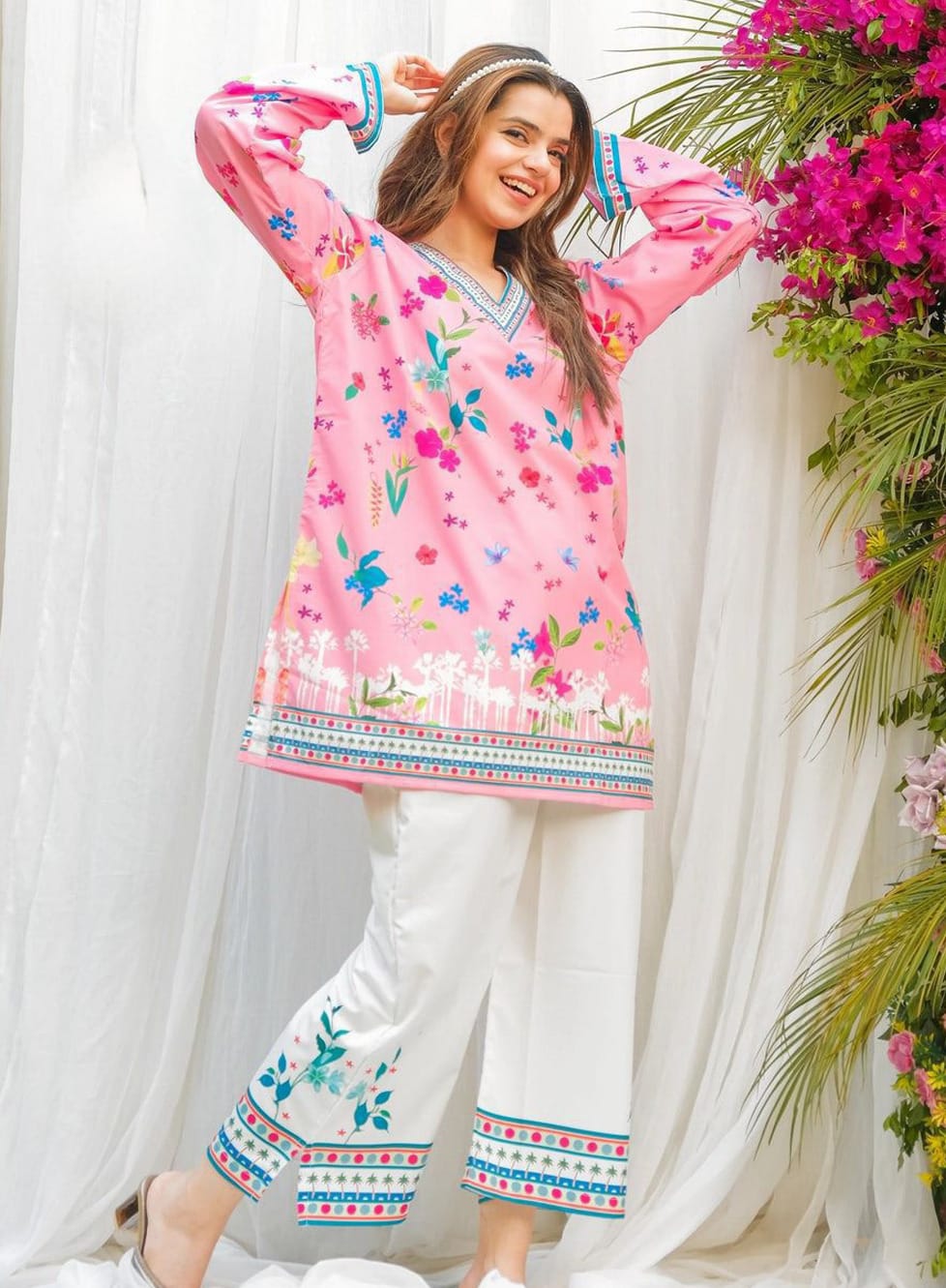 Most Trending Digital Printed Swiss Lawn Co-Ord Set (2 Peace)