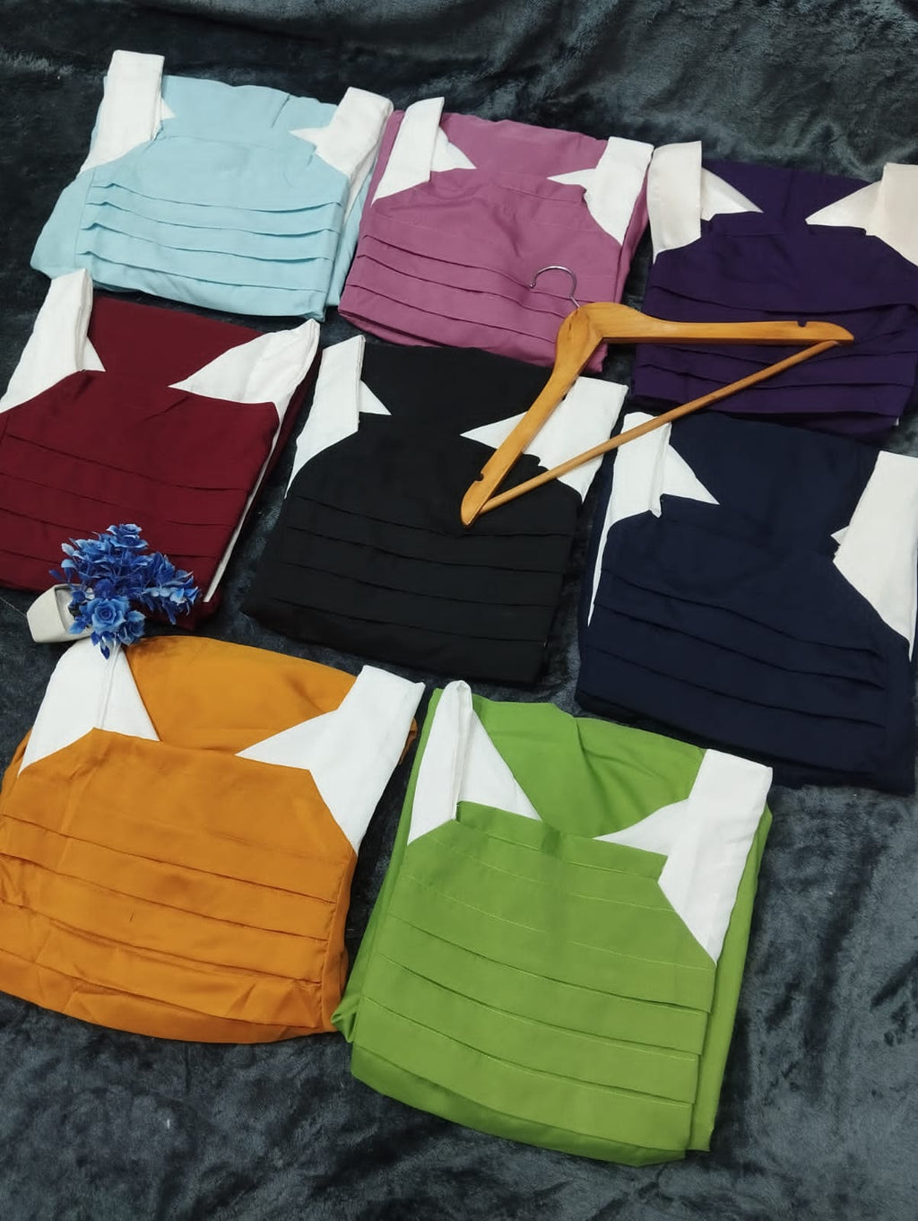 Platted Georgette Maxi Dress with White Sleeves – Premium Elegant Wear