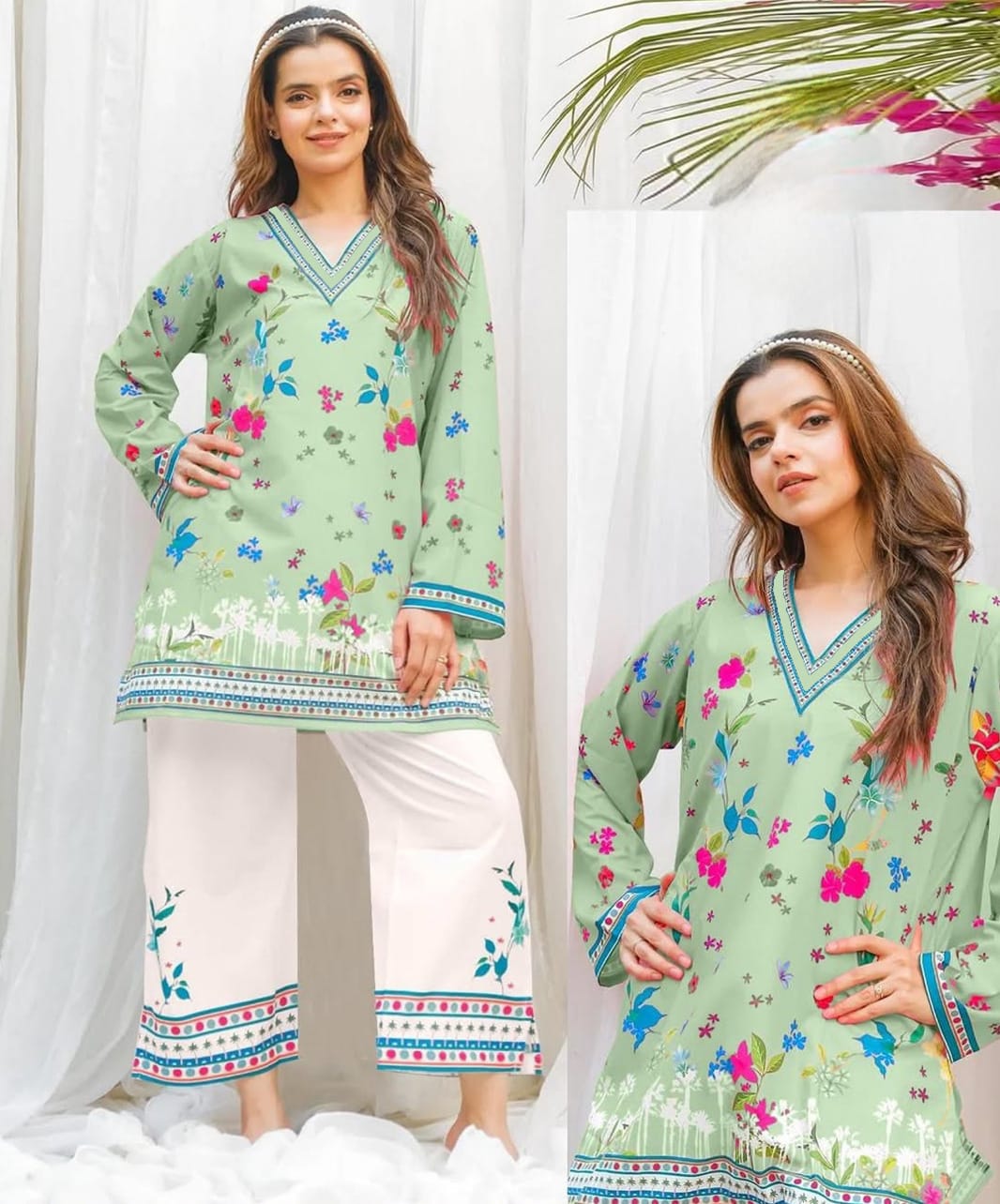 Most Trending Digital Printed Swiss Lawn Co-Ord Set (2 Peace)
