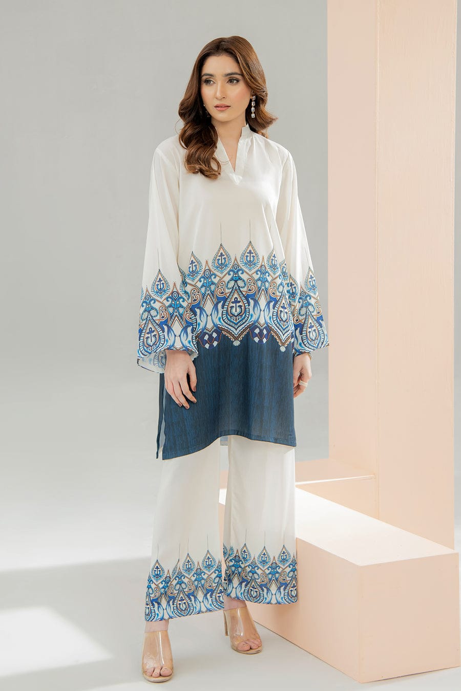 Elegant Digital Printed Swiss Lawn Co-Ord Set (2-Piece)
