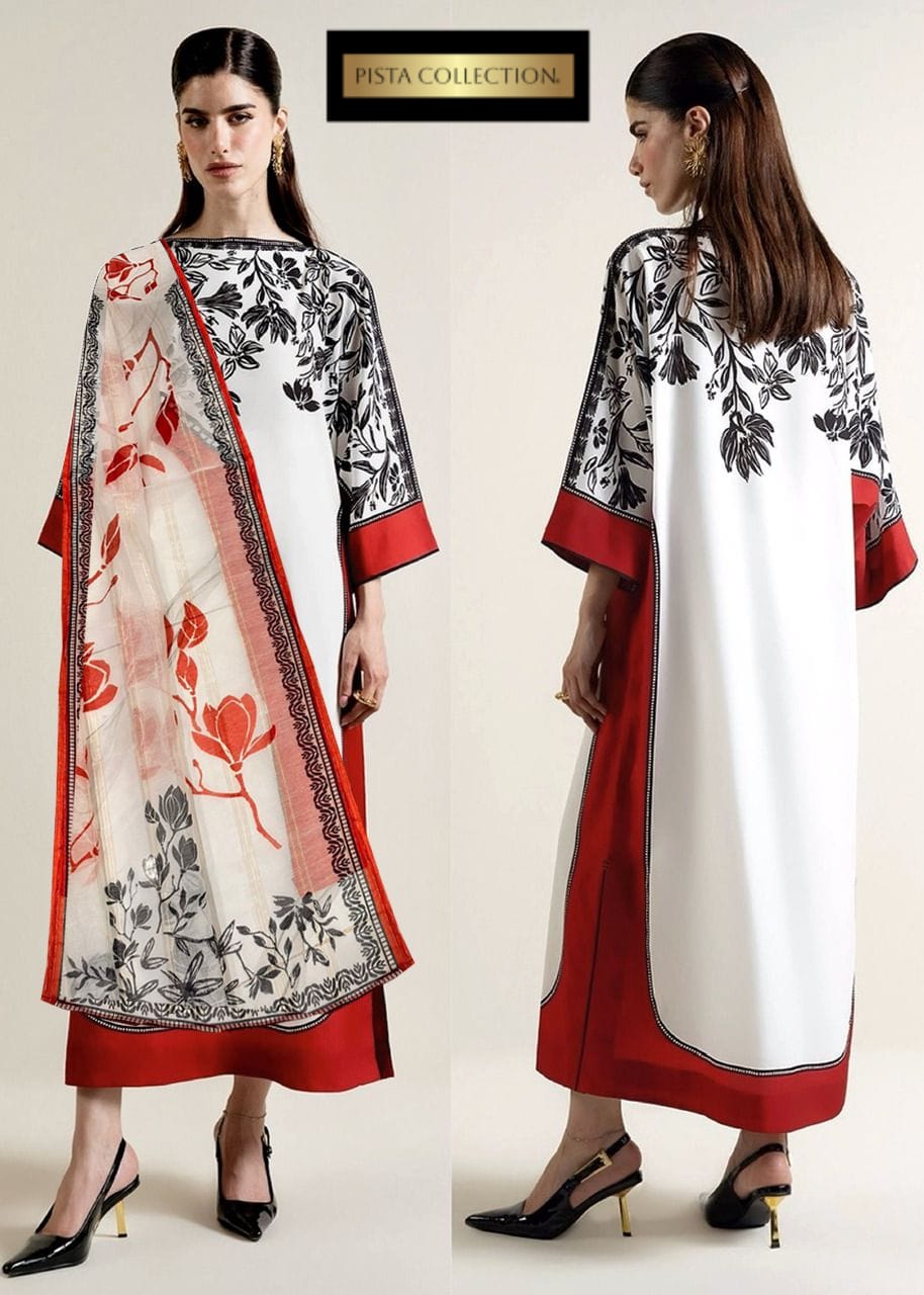 Luxury Long Baggy Digital Printed 3-Piece Suit