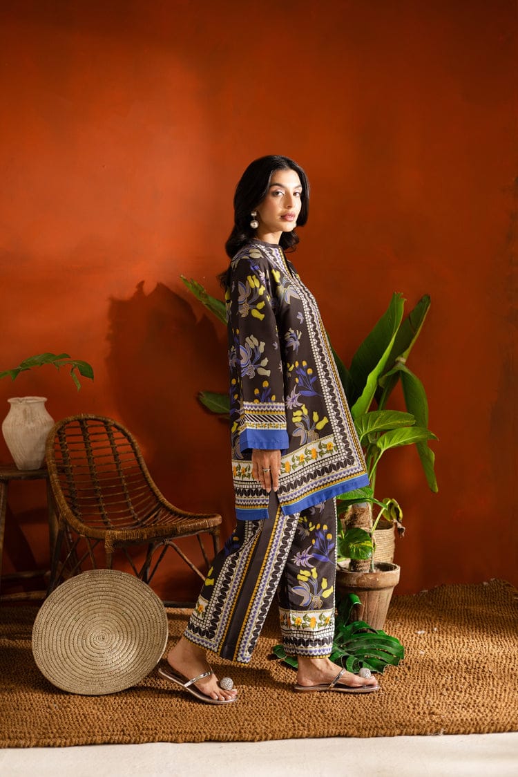 Front & Back Printed Shirt with Printed Flapper – 2-Piece Co-Ord Set