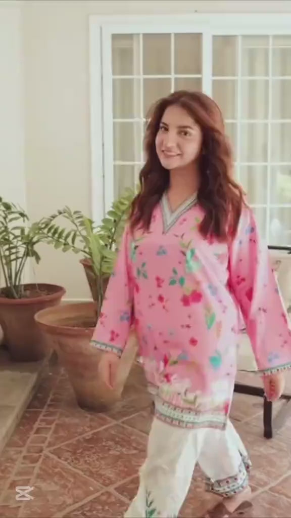 Most Trending Digital Printed Swiss Lawn Co-Ord Set (2 Peace)