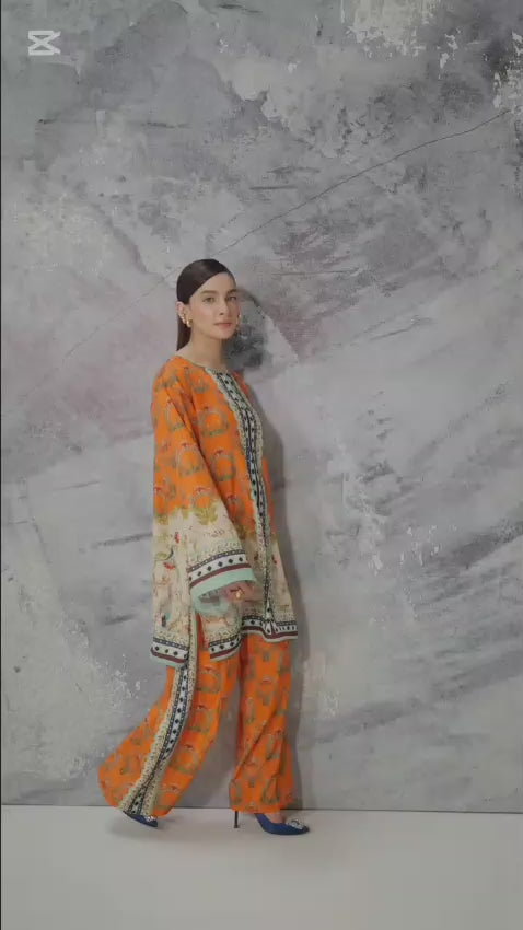 Sunset Royale – Swiss Lawn Co-Ord Set